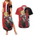 Elric Edward - Fullmetal Alchemist Couples Matching Summer Maxi Dress and Hawaiian Shirt Anime Style