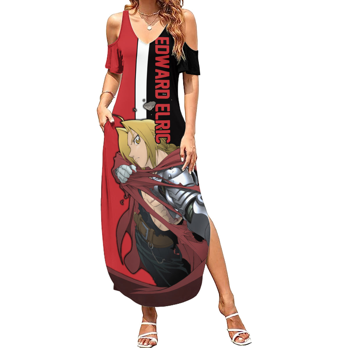 Elric Edward - Fullmetal Alchemist Summer Maxi Dress Anime Style