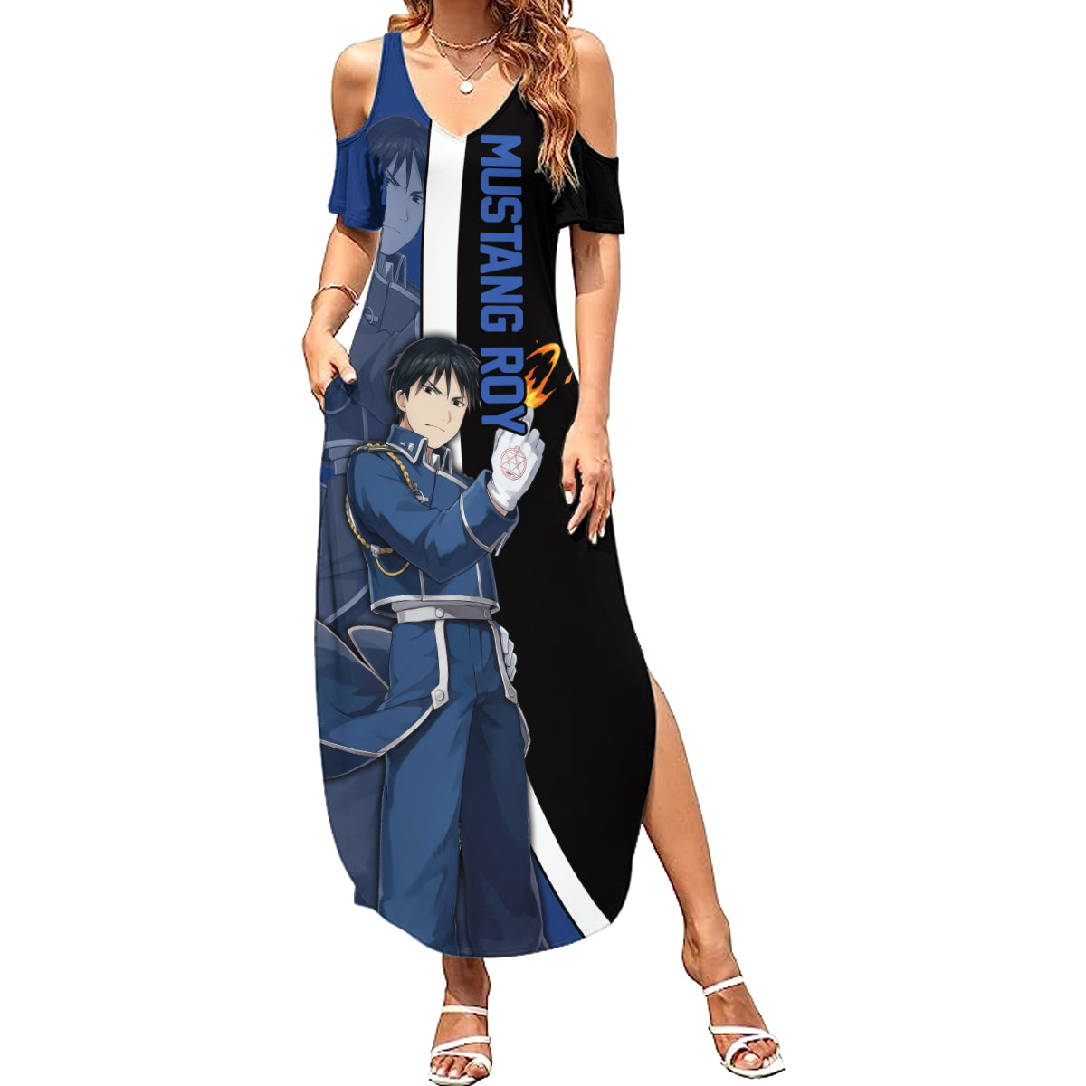 Mustang Roy - Fullmetal Alchemist Summer Maxi Dress Anime Style