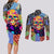 skull-pattern-couples-matching-long-sleeve-bodycon-dress-and-long-sleeve-button-shirts-colorful-skull-pattern-mix