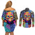 skull-pattern-couples-matching-off-shoulder-short-dress-and-long-sleeve-button-shirts-colorful-skull-pattern-mix