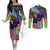 skull-pattern-couples-matching-off-the-shoulder-long-sleeve-dress-and-long-sleeve-button-shirts-colorful-skull-pattern-mix