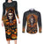 halloween-skull-couples-matching-long-sleeve-bodycon-dress-and-long-sleeve-button-shirts-pumpkin-themed