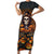 halloween-skull-short-sleeve-bodycon-dress-pumpkin-themed