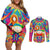 Trippy South Park Couples Matching Off Shoulder Short Dress and Long Sleeve Button Shirt Anime Style