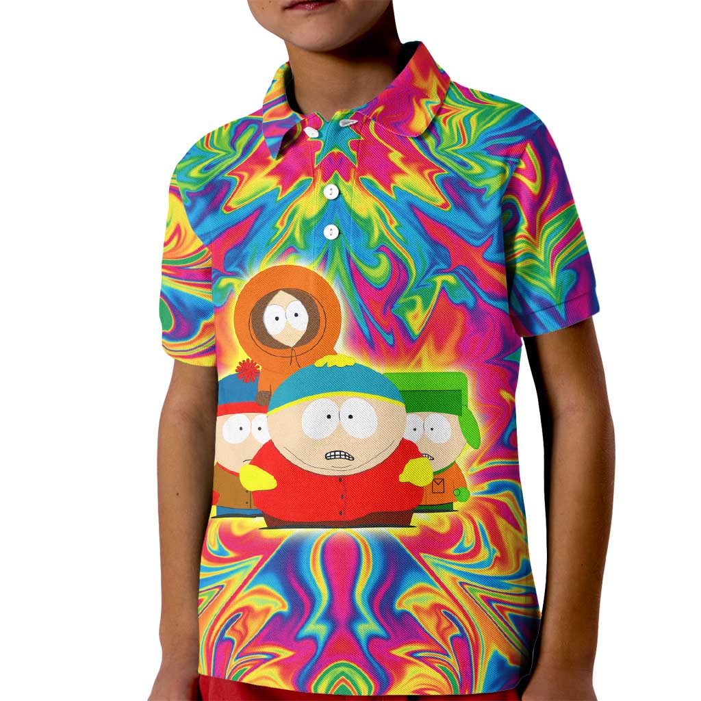 Trippy South Park Kid Polo Shirt Anime Style