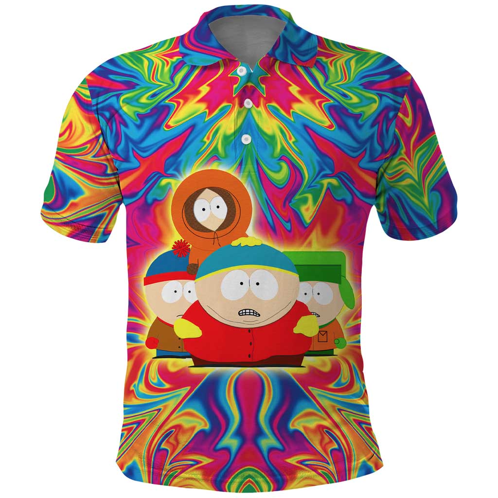 Trippy South Park Polo Shirt Anime Style