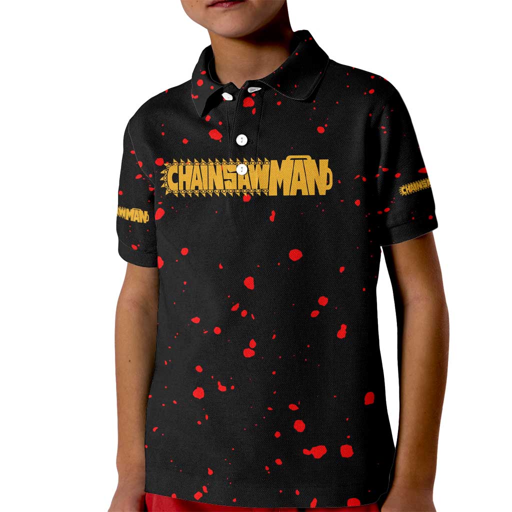 Chainsaw Man Kid Polo Shirt Anime Style