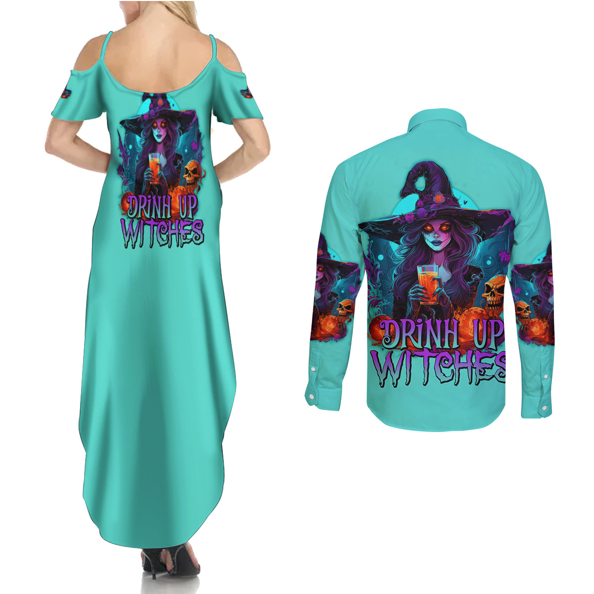 drink-up-witches-halloween-couples-matching-summer-maxi-dress-and-long-sleeve-button-shirt