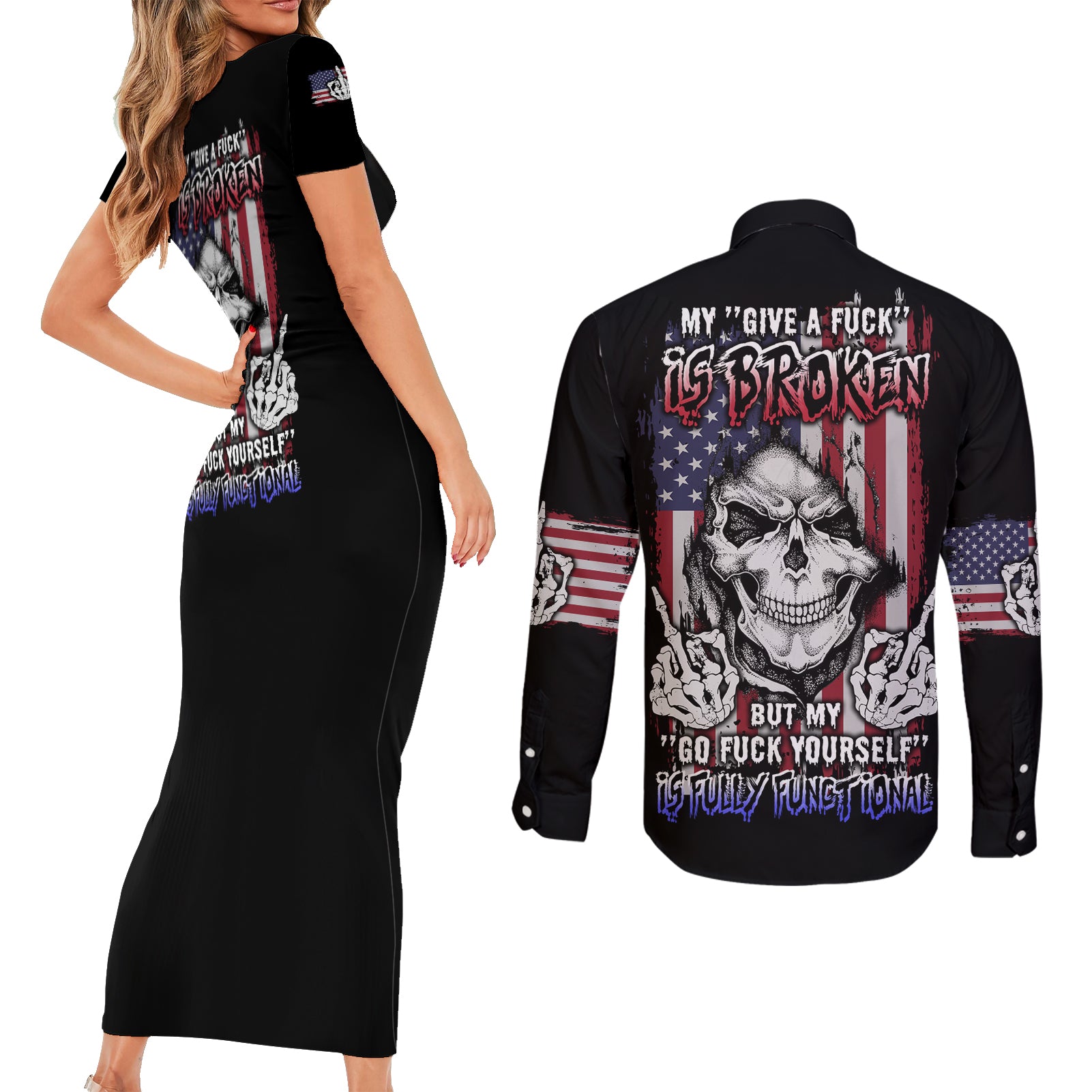 my-give-a-f-reaper-flag-couples-matching-short-sleeve-bodycon-dress-and-long-sleeve-button-shirt