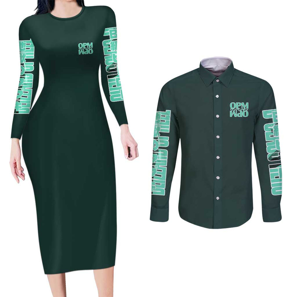 Fubuki - Hero Lv B - One Punch Man Couples Matching Long Sleeve Bodycon Dress and Long Sleeve Button Shirt Japan Anime Style