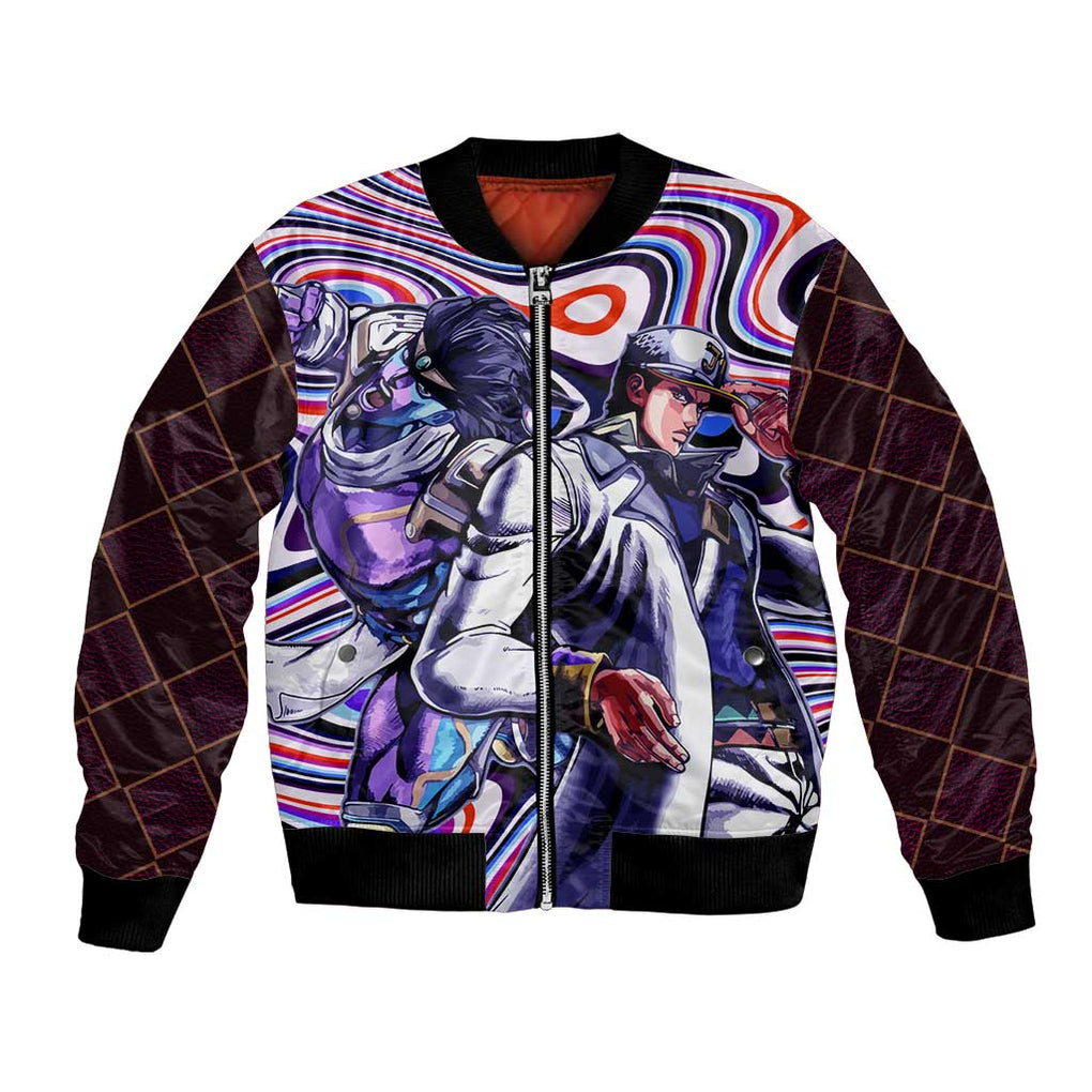 Trippy Jotaro Kujo JoJo’s Bizarre Adventure Bomber Jacket Anime Mix Trippy Style