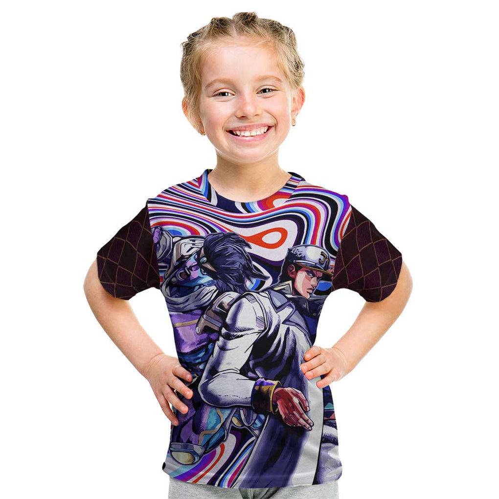 Trippy Jotaro Kujo JoJo’s Bizarre Adventure Kid T Shirt Anime Mix Trippy Style