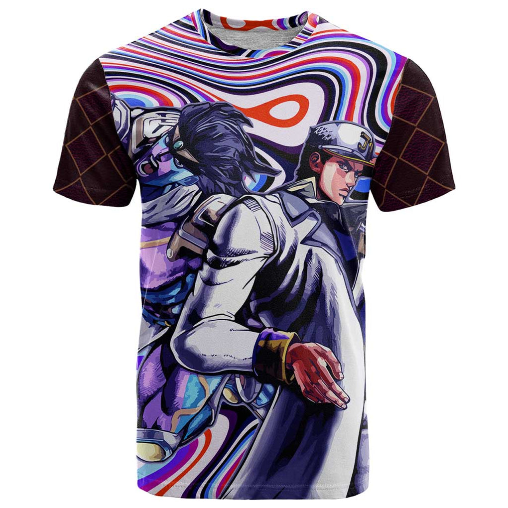 Trippy Jotaro Kujo JoJo’s Bizarre Adventure T Shirt Anime Mix Trippy Style