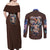 Hashibira Inosuke V2 Demon Slayer Couples Matching Off Shoulder Maxi Dress and Long Sleeve Button Shirt Japan Anime Style