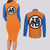 Goku Kanji Symbol Dragon Ball Anime Couples Matching Long Sleeve Bodycon Dress and Long Sleeve Button Shirt