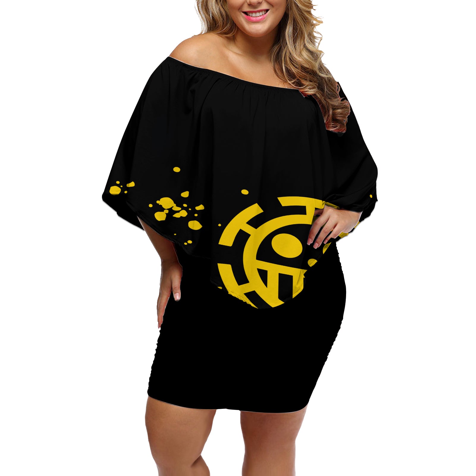 Trafalgar D Law Off Shoulder Short Dress