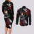 Tanjiro Kamado Japan Style Couples Matching Long Sleeve Bodycon Dress and Long Sleeve Button Shirt