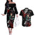 Tanjiro Kamado Japan Style Couples Matching Off The Shoulder Long Sleeve Dress and Hawaiian Shirt