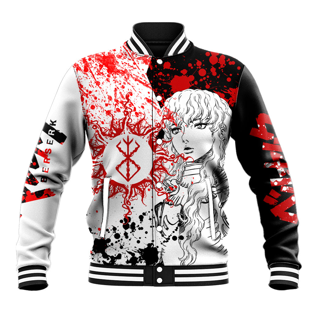 Griffith - Grunge Black And White Baseball Jacket