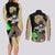 Yuno Couples Matching Long Sleeve Bodycon Dress and Long Sleeve Button Shirt Golden Dawn