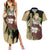 Mimosa Vermillion Couples Matching Summer Maxi Dress and Hawaiian Shirt Golden Dawn