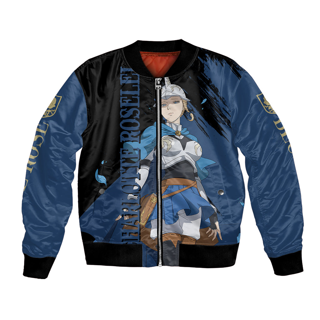 Blue Rose Charlotte Roselei Bomber Jacket Black Clover