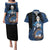 Blue Rose Charlotte Roselei Couples Matching Puletasi and Hawaiian Shirt Black Clover