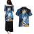 Blue Rose Charlotte Roselei Couples Matching Puletasi and Hawaiian Shirt Black Clover