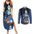 Blue Rose Charlotte Roselei Couples Matching Summer Maxi Dress and Long Sleeve Button Shirt Black Clover