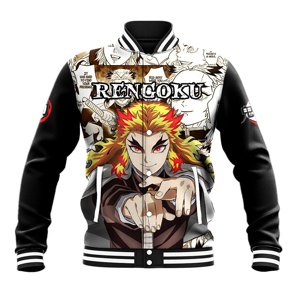 Kyojuro Rengoku Demon Slayer Baseball Jacket Anime Mix Manga Style