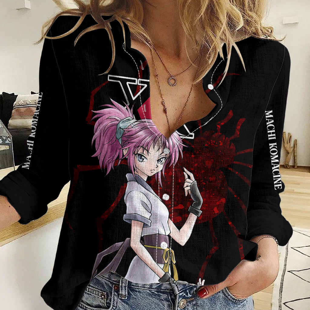 Machi Komacine Phantom Troupe Hunter X Hunter Women Casual Shirt Anime Style