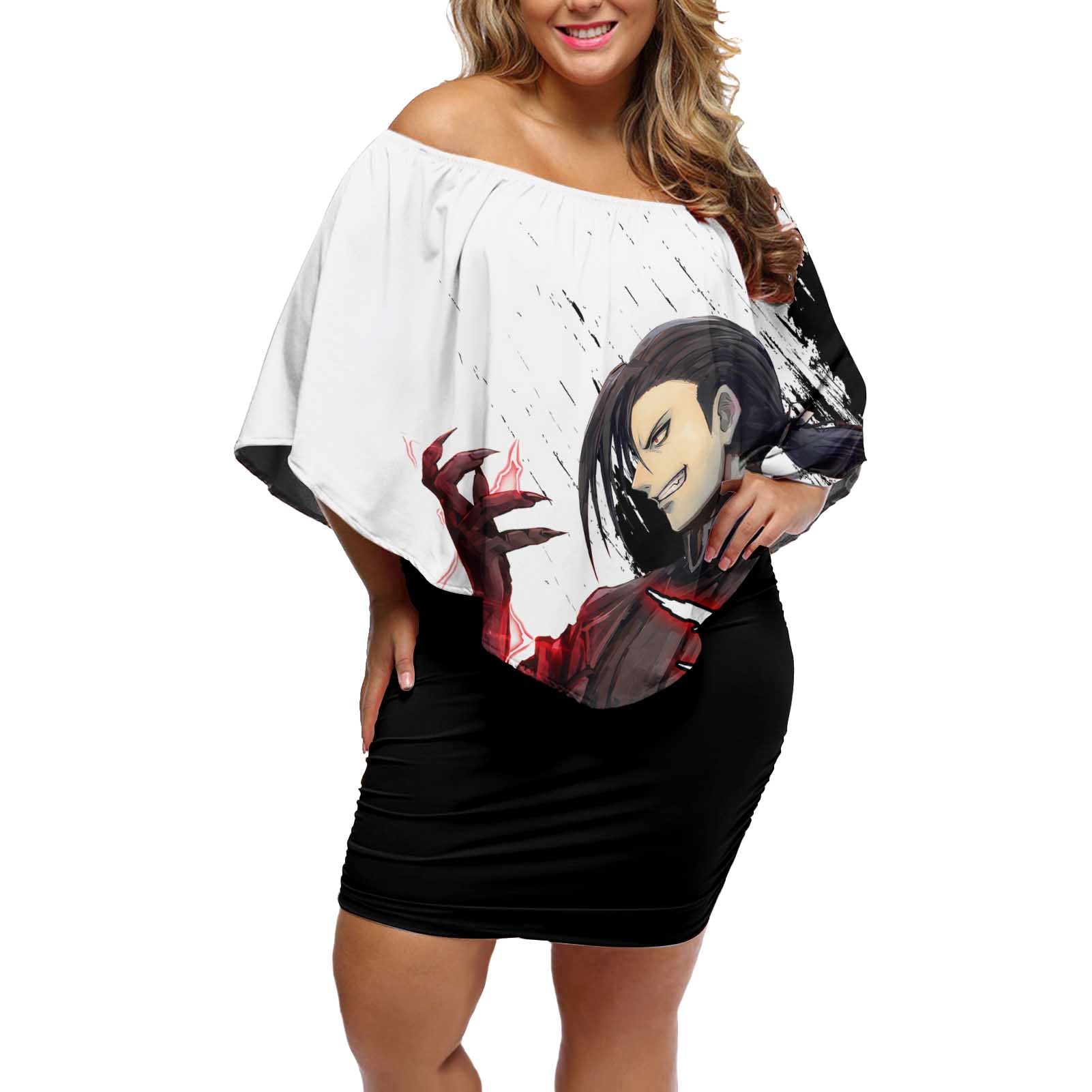 Yao Ling - Fullmetal Alchemist Off Shoulder Short Dress Anime Style