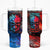 Be Careful Skull Tumbler With Handle