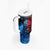 Be Careful Skull Tumbler With Handle