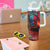 Be Careful Skull Tumbler With Handle