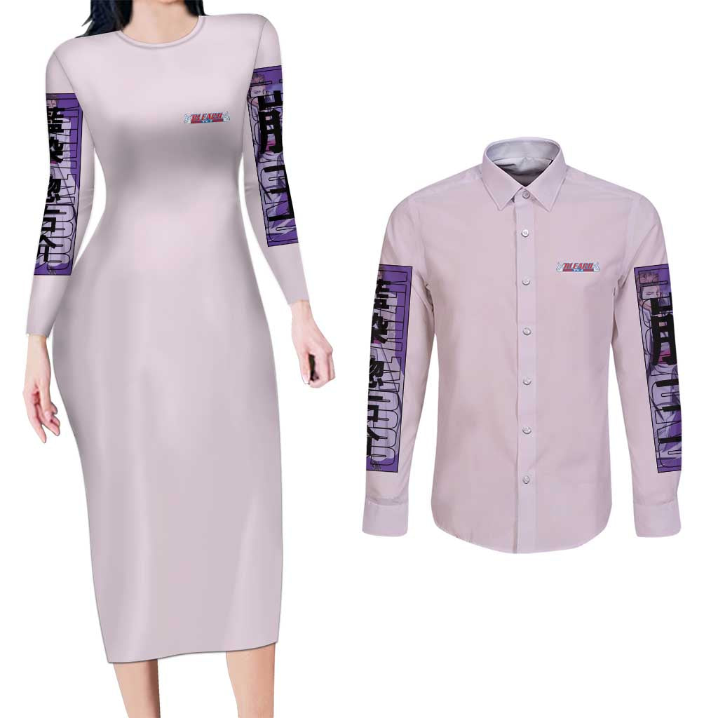 Sosuke Aizen Bleach Couples Matching Long Sleeve Bodycon Dress and Long Sleeve Button Shirt Anime Style