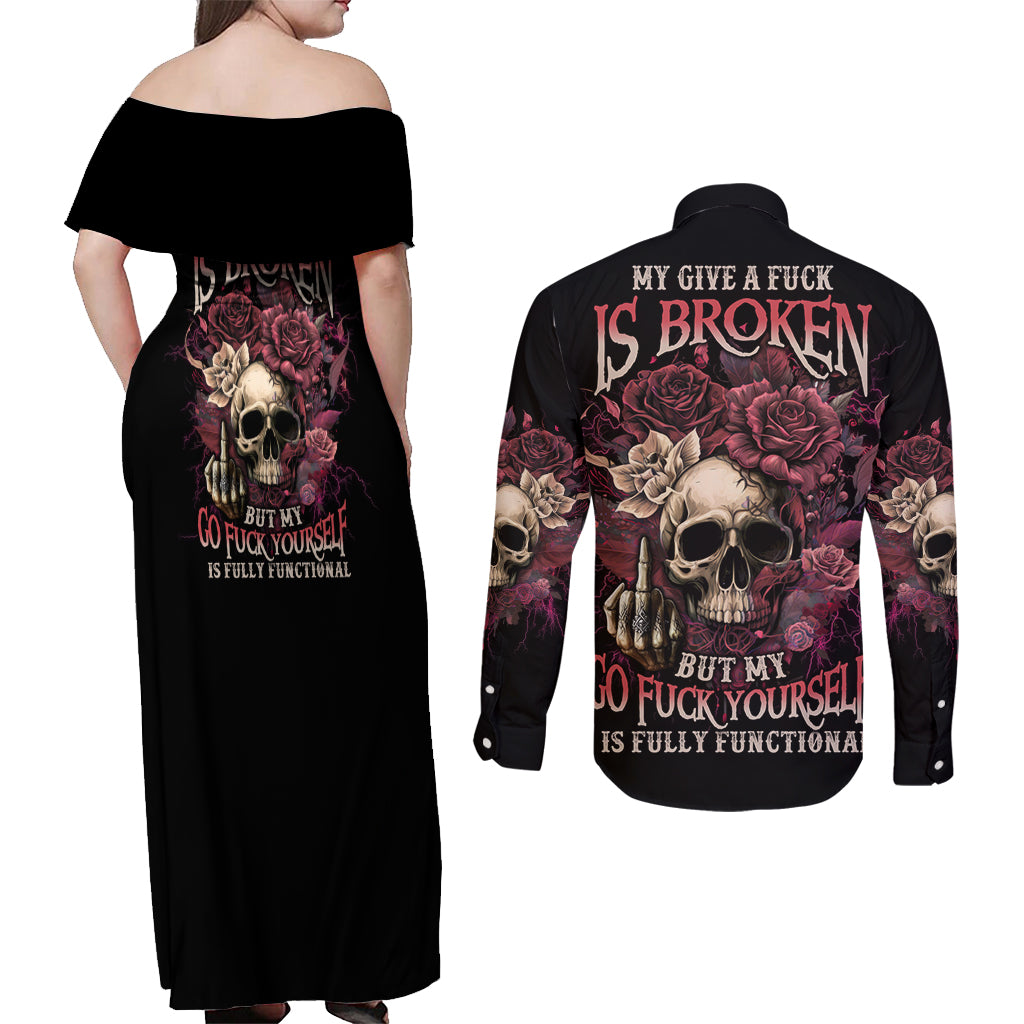 my-give-a-f-rose-skull-couples-matching-off-shoulder-maxi-dress-and-long-sleeve-button-shirt