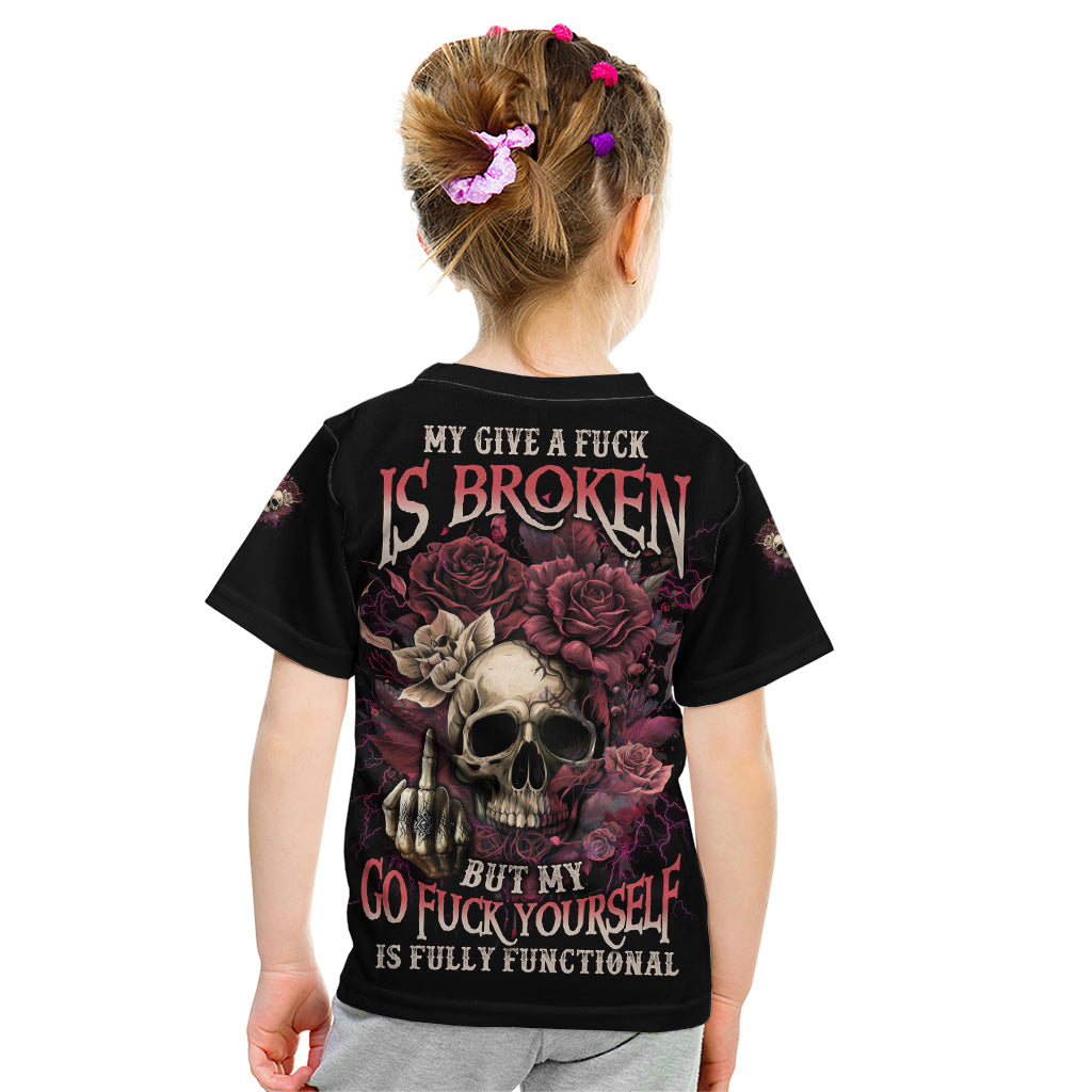 my-give-a-f-rose-skull-kid-t-shirt