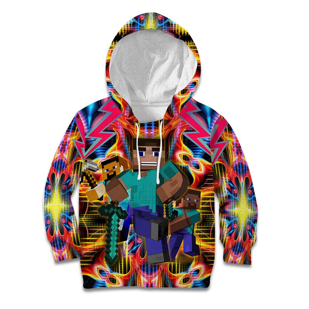 Power Minecraft Kid Hoodie Game Art Mix Trippy Style