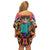 Power Minecraft Off Shoulder Short Dress Game Art Mix Trippy Style