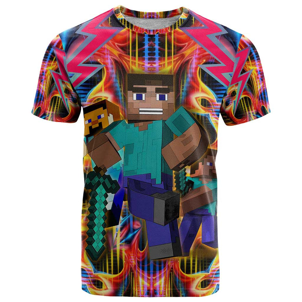 Power Minecraft T Shirt Game Art Mix Trippy Style