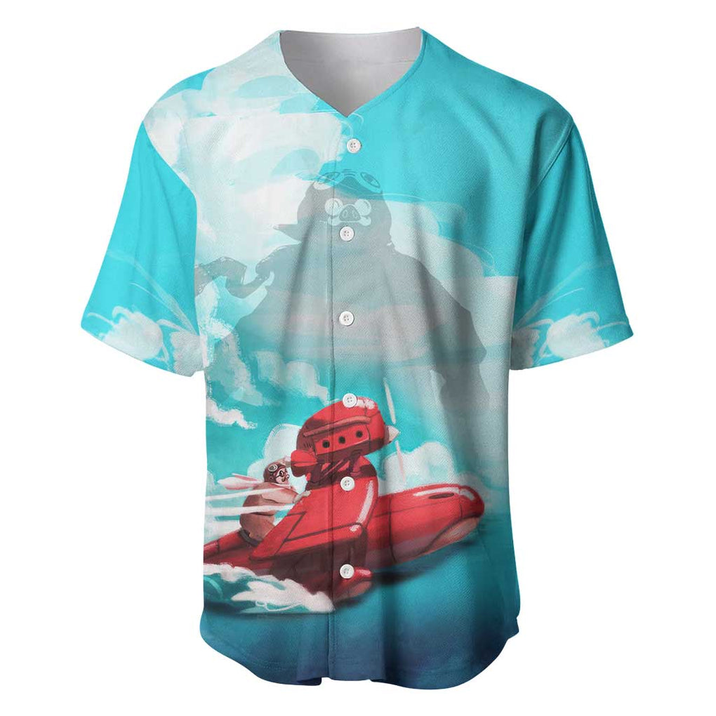 Trippy Porco Rosso Studio Baseball Jersey Anime Style