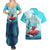 Trippy Porco Rosso Studio Couples Matching Summer Maxi Dress and Hawaiian Shirt Anime Style