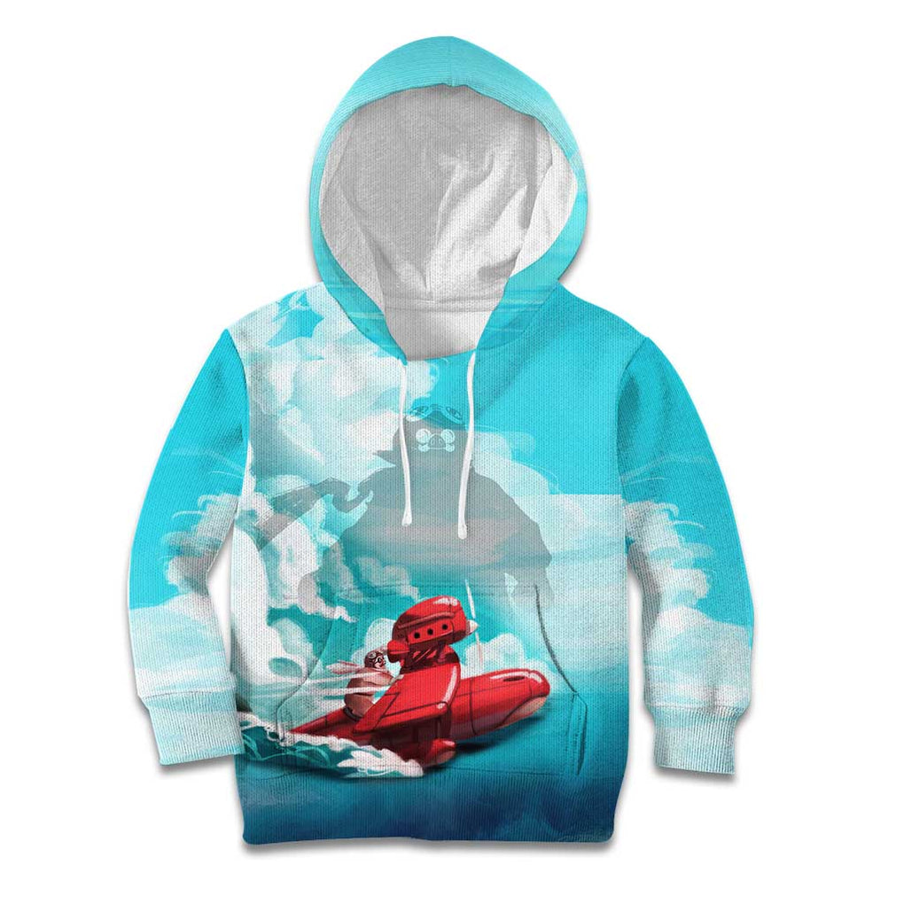 Trippy Porco Rosso Studio Kid Hoodie Anime Style