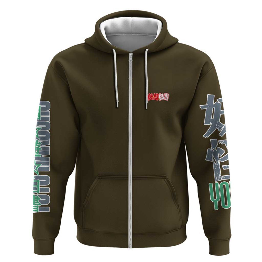 Younger Toguro Yuyu Hakusho Zip Hoodie Anime Style