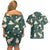 Snorlax Pattern Style Couples Matching Off Shoulder Short Dress and Hawaiian Shirt