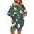 Snorlax Pattern Style Off Shoulder Short Dress