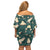 Snorlax Pattern Style Off Shoulder Short Dress