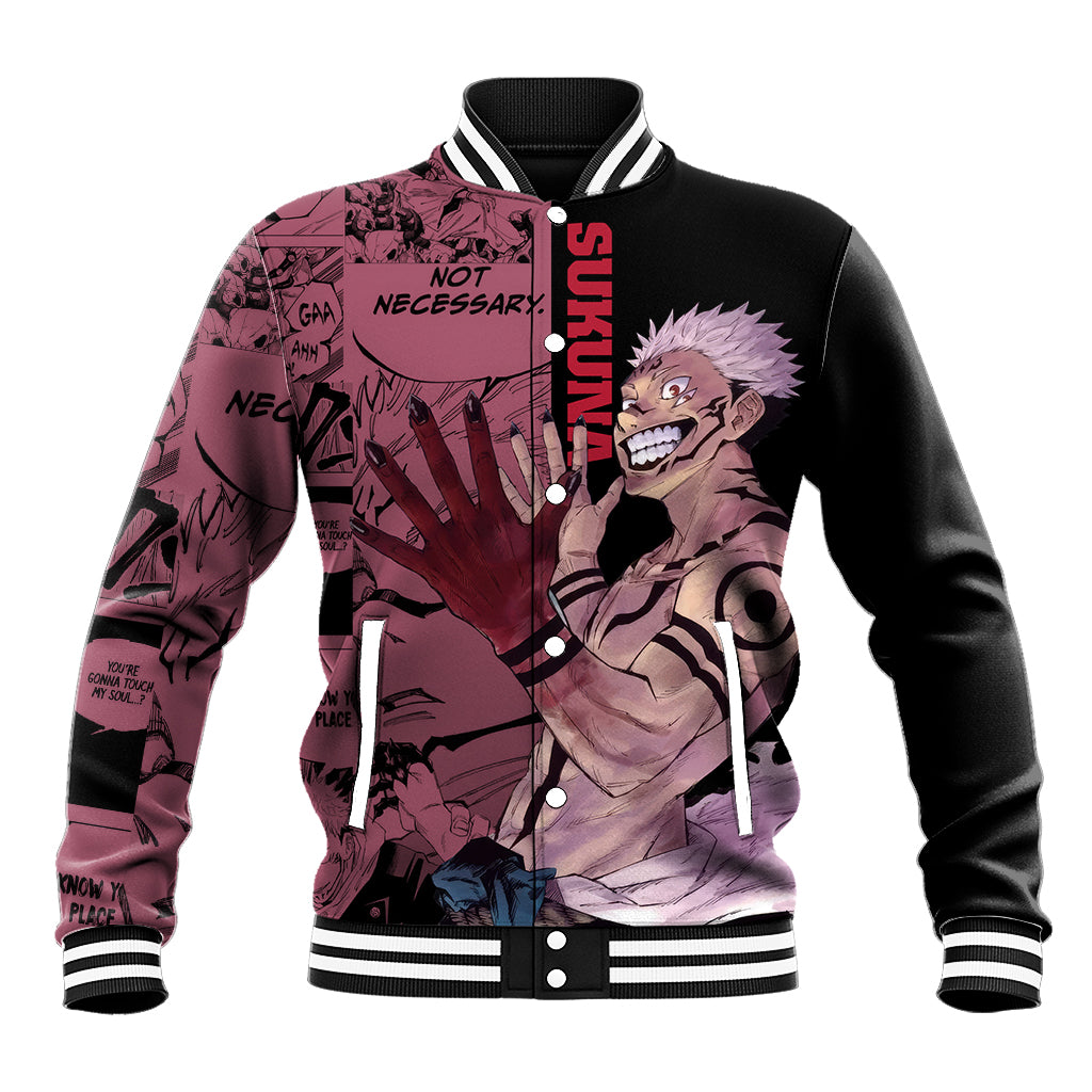 Ryoumen Sukuna Jujutsu Kaisen Manga Style Baseball Jacket